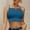 Dark blue, variant on Women's Solid Color Lace Navel-Baring Camisole Top
