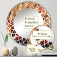 thumbnail image 3 of DESIGN ART Designart "Golden Harvest Cord Field III" Floral Modern Wall Mirror 24in.x24in., 3 of 4