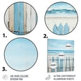 thumbnail image 3 of Designart "Simplicity Beach Fence" Nautical & Beach Metal Art Living Room, 3 of 5