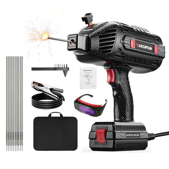 ARCCAPTAIN ARC120 Portable 120A Stick Welder, 110V, Ultra-Portable One-Hand Operation, Hot Start, Complete Kit
