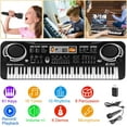thumbnail image 3 of Anself 61 Key Keyboard Piano, Electronic Keyboard Piano with Microphone for Kids Gift, Black, 3 of 7