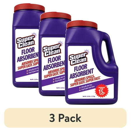 (3 pack) Super Clean Absorbs and Cleans Household Spills on Floor Cleaners, 52 Ounce