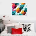 thumbnail image 3 of Orinice Modern Canvas Artwork Retro Geometry Tropical Fruit Pineapple with Leaf Pattern Canvas Wall Art for Living Room Bedroom Home Décor Ready to Hang  20×16in 20x16in, 3 of 3