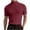 Wine, variant on Mens Basic Mock Turtleneck Short Sleeve Solid Casual T-Shirt Pullover Tops Slim Fit Undershirt