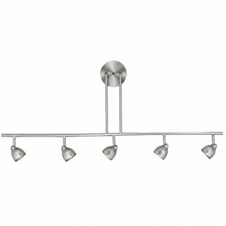 

Cal Lighting SL-954-5-BS-RDS Track Lighting - Red Glass & Brushed Steel