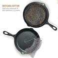 thumbnail image 3 of Nettoyant pour fonte, nettoyeur de bagues en acier inoxydable, nettoyeur de casseroles, laveur de sol, nettoyeur de sol, nettoyeur de casserole, nettoyant pour battery de cooking, poêle à frire, ustensiles de cooking (carré, 5 pouces) Ormromra WLJ-2284, 3 of 5