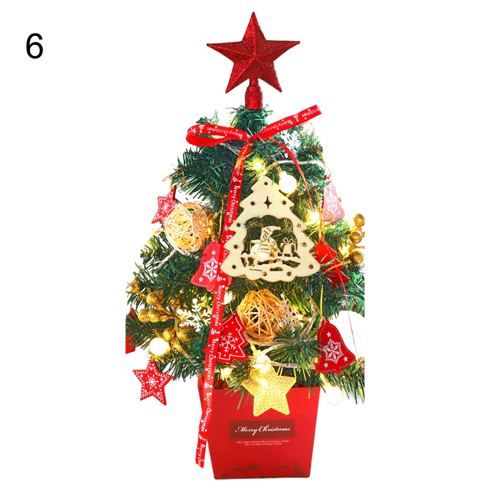 20 Inch Mini Christmas Tree, Table Top Artificial Christmas Trees with