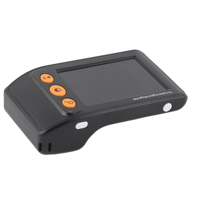 Electronic Reading Aid, Portable Digital Magnifier High Definition 3.5in 8 Color Modes for Low Vision Black,White