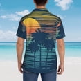 thumbnail image 3 of Lsque Palm Trees pattern Hawaiian Shirt for Men, Unisex Summer Beach Casual Short Sleeve Button Down Shirts-3X-Large, 3 of 9