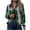 Green, variant on Women Shirts Casual Zip Up Flannel Plaid Jackets Long Sleeve Baggy Outwear Coat Fall Pockets Jacket,Brown Women Shirts M