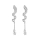 thumbnail image 2 of Pendientes colgantes para mujer con brillantes diamantes de imitación, pendientes de cadena con forma de estrella, pendientes de novia para boda, pendientes colgantes para la oreja., 2 of 9