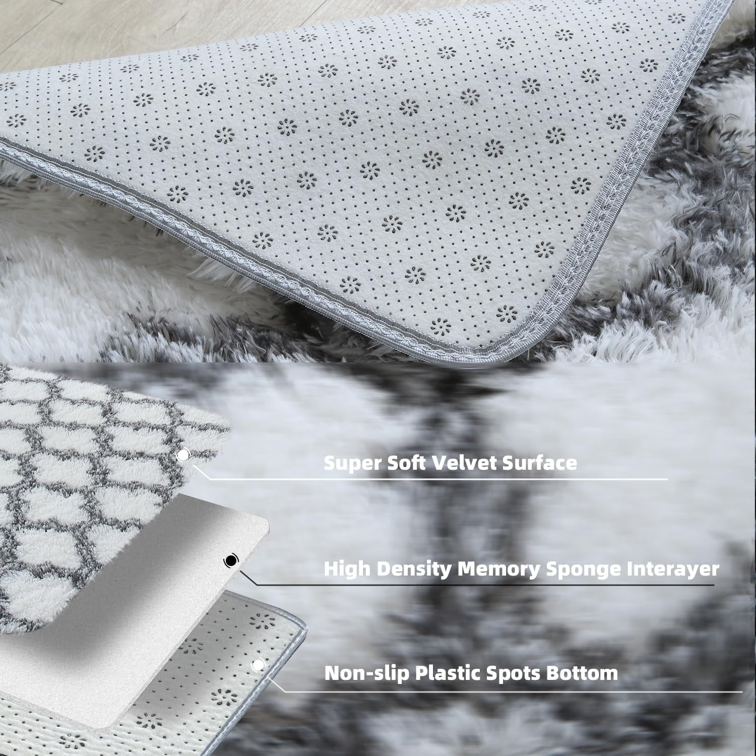 Sanmadrola Area Rug for Bedroom,6.5'X8.2',Fluffy Shag Rug for Living Room,Furry Carpet for Kids Room,Shaggy Throw Rug for Nursery Room,Fuzzy Plush Rug Carpet,Rectangle,Cute Room Decor for Baby