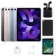thumbnail image 1 of Reacondicionado Apple iPad Air 5 A2589 (WiFi + Cellular Desbloqueado) 64GB Gris Espacial (Grado A) Paquete con Funda, Auriculares Inalámbricos, Protector de Pantalla de Vidrio Templado, 1 of 5