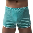 thumbnail image 2 of Cargo Shorts for Men, Men Solid Casual Ventilate Mesh Hole Pajama Pants Short Pants, 2 of 5