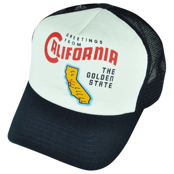 American Needle California The Golden State Foam Panel Mesh Snapback Hat Cap