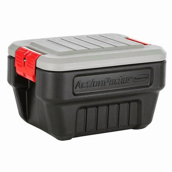United Solutions 269997 Rubbermaid Action Packer Plastic Lockable Storage Box - 20 x 14.625 x 12 in. - Black