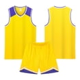 thumbnail image 2 of FUZHIQ Boys Basketball Uniform Sleeveless V-Neck with Elastic Waist Shorts, Lightweight Durable Activewear for Training,3-16 Years, 2 of 9