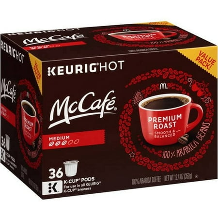Mccafe Premium Medium Roast Coffee K-Cup Pods, 36 Count, 12.4 Oz