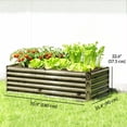 thumbnail image 3 of Outsunny 6' x 3' x 2' Galvanized Raised Garden Bed, Light Wood Effect, 3 of 10