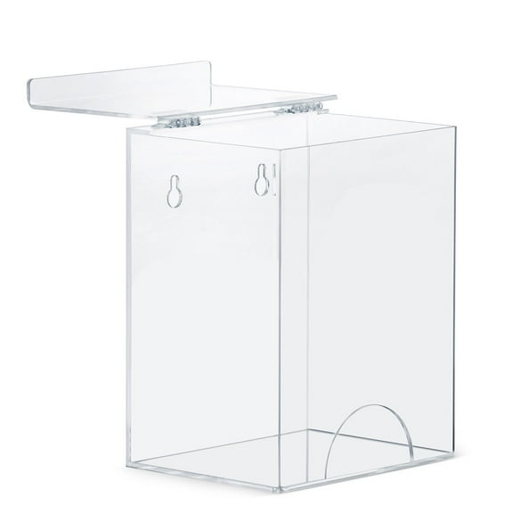 SimplyImagine Wall-Mounted Glove Dispenser for Emesis Bags, Hairnet, Face Mask, Laundry Pods, Safety Glasses, Earplugs- Acrylic Medical Shoe Covers, Safety Goggles, Toys, Hair Accessories, Beard Nets