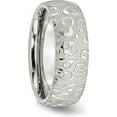 thumbnail image 5 of Chisel Stainless Steel Brushed and Polished Textured 8.2mm Band - Ring Size 8.5, 5 of 8