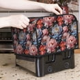 thumbnail image 6 of KLL Rose Flowers Print 4 Slice Toaster Dust Covers Kitchen Small Appliance Cover with 2 Pockets,Can hold Jam Spreader Knife & Toaster Tongs (12.4 x 10.6 x 8.2), 6 of 6