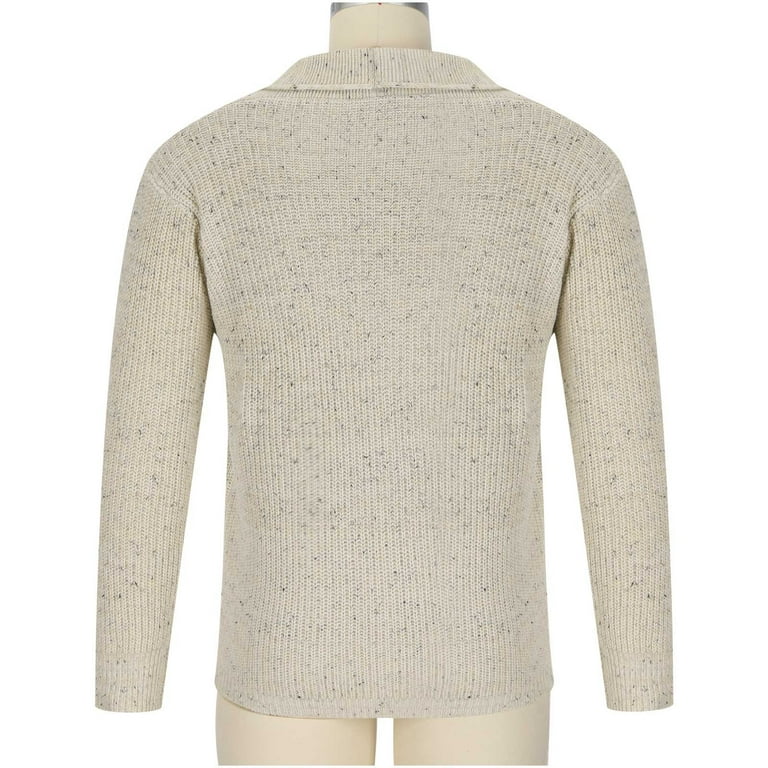 Xihbxyly Mens Cardigan Mens Shawl Collar Cardigan Sweater Cable