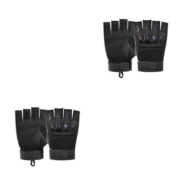 Greeniant 1 par de guantes de medio dedo para montañismo, levantamiento de pesas, guante acolchado ajustable sin dedos, equipo deportivo para XL negro 2piezas