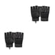 thumbnail image 1 of Greeniant 1 par de guantes de medio dedo para montañismo, levantamiento de pesas, guante acolchado ajustable sin dedos, equipo deportivo para XL negro 2piezas, 1 of 6