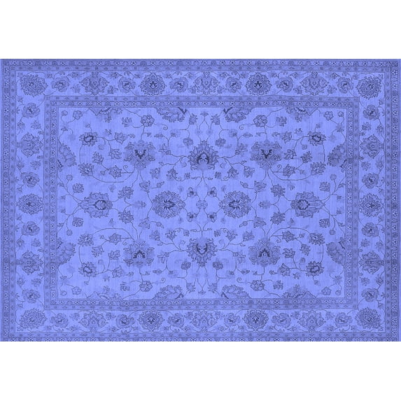 Ahgly Company Indoor Rectangle Oriental Blue Traditional Area Rugs, 5' x 7'