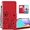 Red, variant on for Xiaomi Redmi Note 10 Pro Rose Flower Wallet Case with PU Leather Flip with Card Holder ID Credit Cards Slot Cash Pockets with Detachable Wristband Cover for Redmi Note 10 Pro Max RS Brown