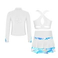 thumbnail image 3 of Alvivi Kids Girls Ice Skating Dance Tennis Golf Sport Outfits Tank Top Jacket with Skirt 3 Pieces Set White 16, 3 of 7