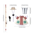 thumbnail image 3 of MOAOASPER Fishing Themed Duck Outfit Set, Soft Felt Costume for 7-inch Desk Duck, Decorative Accessory with Hat and Rod, Fun Dress-Up Duck Clothes, 3 of 9