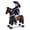 Black, variant on WondeRides Ride on Unicorn Horse Toy Plush Walking Animal Riding Pony  for Toddlers Mechanical Horse Toy with Wheels Medium Size 4 for Age 4-9 Years