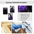 thumbnail image 5 of ZHONGYUTONG Gothic Canvas Wall Art Set of 3 Crow and Rose Art Prints Dark Goth Pictures Halloween Black Crow Painting for Bedroom Bathroom Home Decor Framed (11.00" x 14.00" x 3PCS), 5 of 5