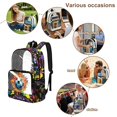 thumbnail image 4 of FKELYI Splatter Fire Soccer Print 17 Inch Clear Backpack for Kids Schoolbag Large Capacity Transprent Backpacks for Teens Student Casual Daypack Lightweight Bookbag, 4 of 7