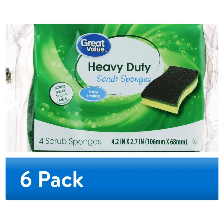 Great Value Heavy Duty Scrub Sponges, 24 Count (6 Packs) photo 1