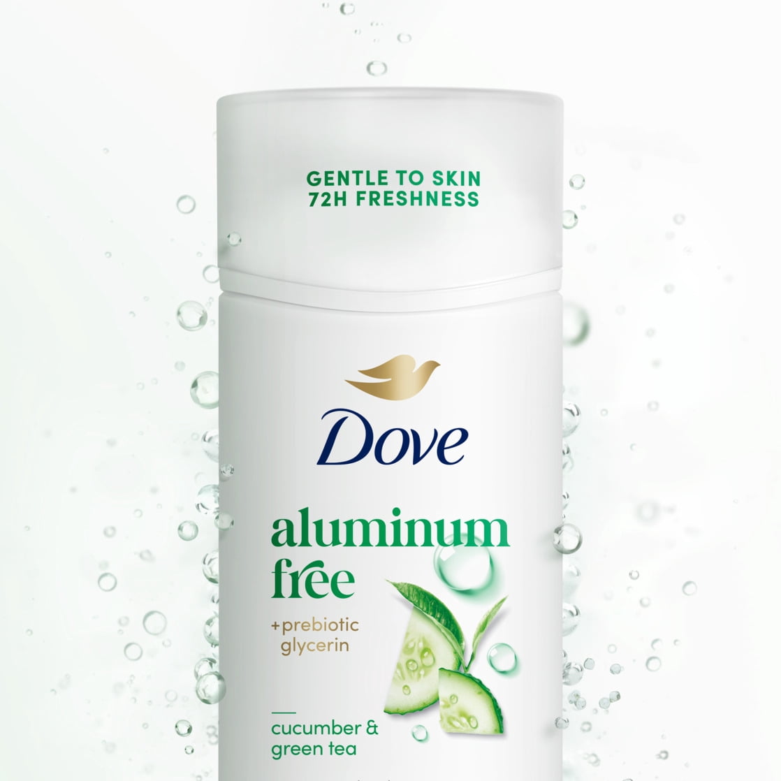 Dove Deodorant Stick for 72 Hour Odor Protection Cucumber & Green Tea Aluminum Free, 2.4 oz 2 Count