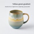 thumbnail image 2 of 520Ml Simple Gradient Color Mug Ceramic Coffee Milk Handle Mug Drinking Oats Cup Water Juice Teacup,Tawny, 2 of 9