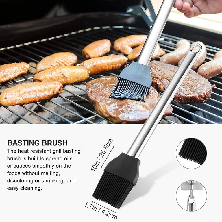 Grilljoy 31PC BBQ Grill Accessories Set, Heavy Duty BBQ Tools Set for Men &  Women Gift, Grill Utensils kit with Scissors, Grilling Accessories with