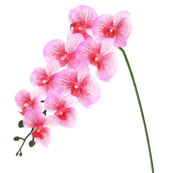 Uxcell 1-Pack Flores de Orquídea Artificial 9 Pétalos Grandes 37 Pulgadas Ramo de Phalaenopsis de Seda Rojo Rosa Blanco Orquídeas Falsas para el Hogar/Boda