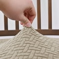 thumbnail image 5 of 4 Pack Jacquard Stretch Chair Seat Covers for Dining Room, Removable Washable Anti-Dust Kitchen Chair Protector Slipcovers, Dinning Upholstered Office Chair Seat Cushion Slipcovers Protectors, 5 of 7