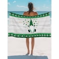 thumbnail image 4 of St. Patrick's Day Gnomes Clover Beach Towels Blanket Soft & Absorbent Quick Dry Microfiber Irish Green Buffalo Check Plaid Clover Pool Towels for Swimming ,Yoga, Sports, Gym, Camping,Large 30X60in, 4 of 7