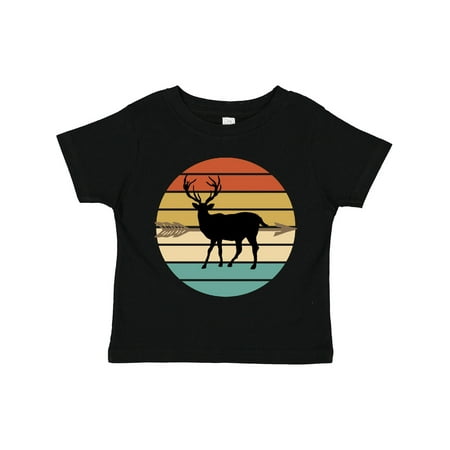 

Inktastic Bowhunting Archery Deer Retro Sunset Gift Toddler Boy or Toddler Girl T-Shirt