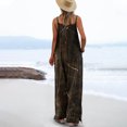 thumbnail image 3 of Wensltd Women Jumpsuits One Piece Sleeveless Printed Wide Leg Pant With Pockets, 3 of 5