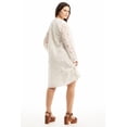 thumbnail image 2 of June & Vie Women's Plus Size Eyelet Midi Shirtdress, 2 of 4