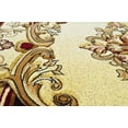 thumbnail image 5 of Glamour Thick Plush Oriental Area Rug Traditional Carpet Floral Medallion Design-206 (5'3"x5'3" Round,Black), 5 of 31