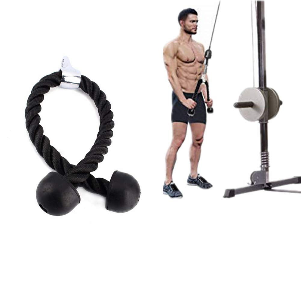 Tricep Rope Push Pull Down Press Gym Bodybuilding Cord Attachment Cable 