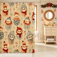 thumbnail image 2 of Erosebridal Cartoon Winter Snowman Shower Curtain 72Wx84L,Happy Xmas Bathroom Shower Curtain,Khaki, 2 of 6