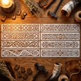 thumbnail image 3 of 8PCS Border Stencil Craft Paint Template Reusable Floral Corner Design for Wood Wall Fabric Furniture DIY Art Decor,K-8PCS, 3 of 7